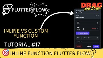 Inline vs Custom Function | inline function flutter flow | function in flutter #function#flutterflow