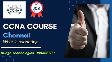 What is Subneting  |CCNA Institute in Chennai | Bridge Tech 9884861719