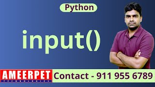 input() function in python | By Srinivas | Ameerpet Technologies