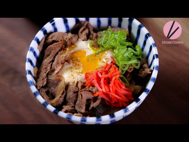 Easy Beef Rice Bowl, Gyudon | Seonkyoung Longest