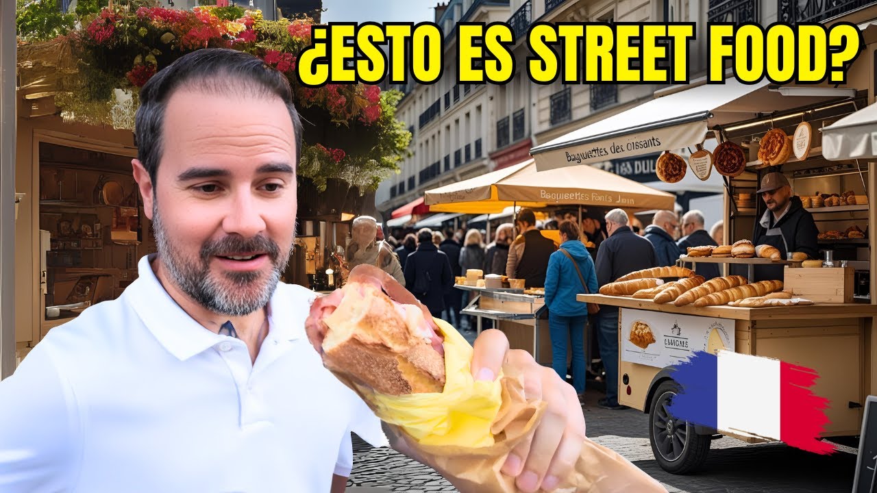 Probando la mejor comida callejera en el centro de París