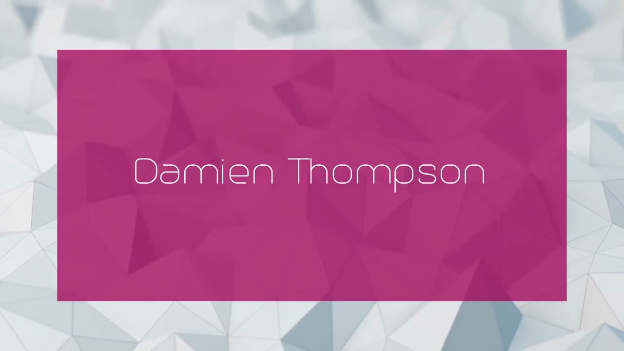 Damien Thompson - appearance