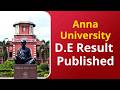 Anna University D.E Results Published