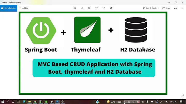 Spring Boot Thymeleaf H2 database CRUD Application | Spring MVC with Spring Boot |