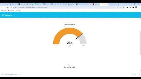 smart city waste management system with connected trashcan
