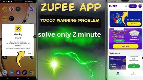 zupee app open nahi ho raha hai | zupee warning 70007 problem | zupee app not open problem