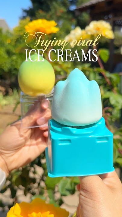 Trying NEW Viral Ice Creams ✨🍋 #viralfood #icecream #foodie