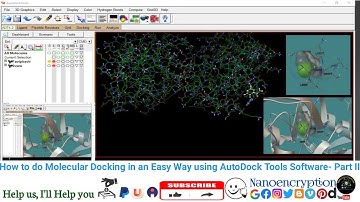 How to do Molecular Docking using AutoDock Tools Software and analyze the results - Part II