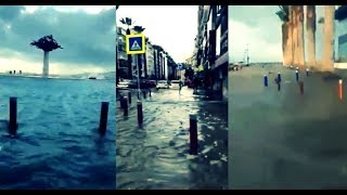 İzmir'de sel: Alsancak'tan şok görüntüler