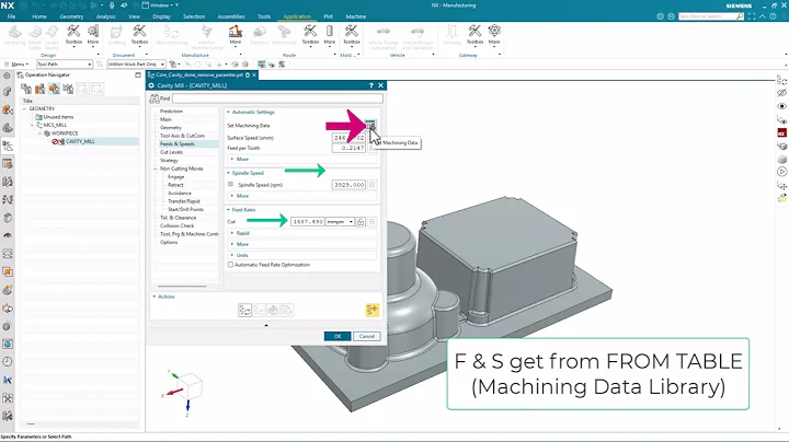 nx feed and speed automatic