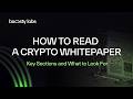 How to Read a Crypto Whitepaper: Key Sections and What to Look For