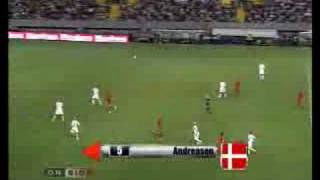 Last 10 min Portugal 2-3 Denmark 10/9 08 Danish commentator