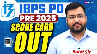 IBPS PO Pre 2025 Score Card Out 2025 | IBPS PO Score Card Out | By Rohit Sir