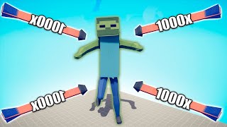 MINECRAFT ZOMBIE vs 2x 1000x OVERPOWERED UNITS - TABS | Totally Accurate Battle Simulator 2024