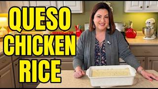 The BEST Queso Chicken and Rice — Homemade Cheese Sauce!