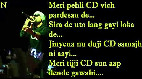 BOHEMIA - Lyrics of 'Desi Putt Jawan' By 