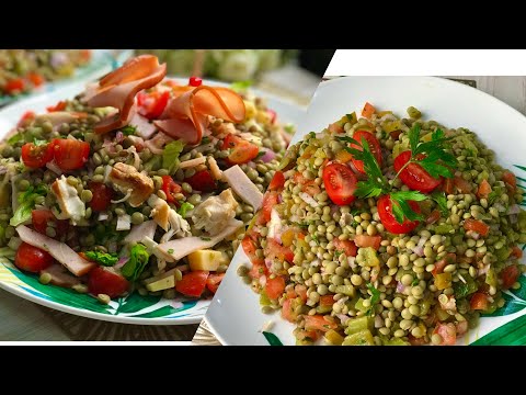 سلطة عدس شهية و لذيذة بطريقتين مختلفتين 🥙 و الأهم صحية و ترضي أذواق الكبار و الصغار 😍