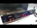 電波LEDデジタル時計レッド（温湿度計付き）