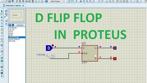D flip flop in proteus | How to make D flip flop in proteus | D flip flop simulation in proteus
