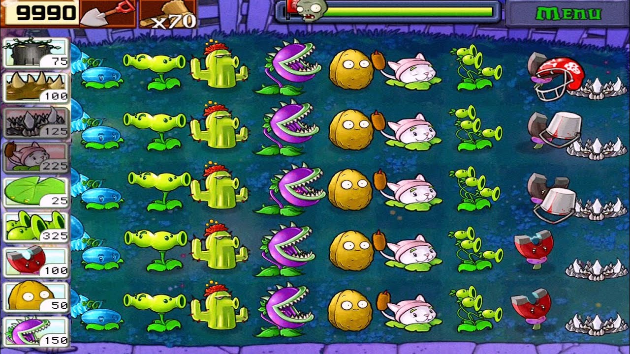 Plants vs Zombies || Plants vs All Zombies || Survival Night Highlight || FullHD [ 1080p ] [ 60fps ]