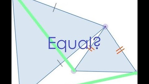 Interesting property of isosceles triangles with equal vertical angles stacked on top of each other.
