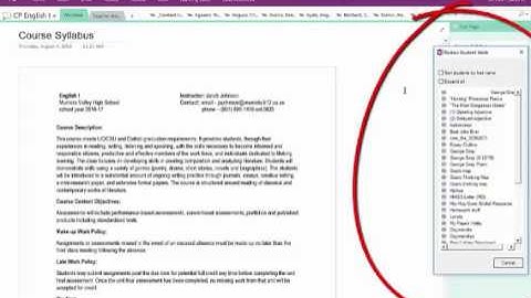 Class Notebook Add-in for OneNote