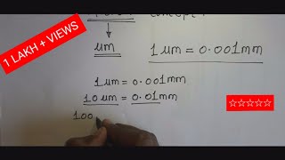Understanding Micron concept| mm to micron| Use of micron unit| convert mm to micron| Micrometer