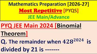 PYQ BINOMIAL THEOREM JEE MAIN 2024/How to Solve Most Repetitive PYQ on Binomial Theorem?