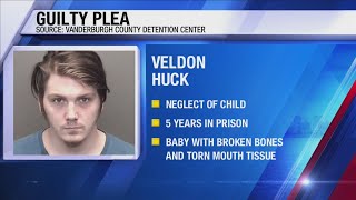 Huck pleads guilty for child abuse of one-month-old