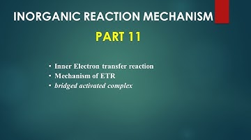 Inner Electron transfer reaction #  Inorganic Reaction Mechanism # PART 11