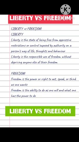 Know the Basic difference between Liberty and Freedom | UPSC 2023 | Ba ...