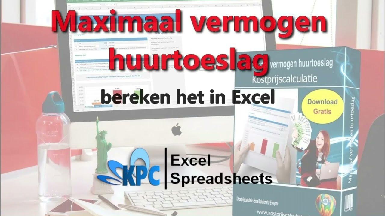 Maximaal vermogen huurtoeslag berekenen in Excel YouTube