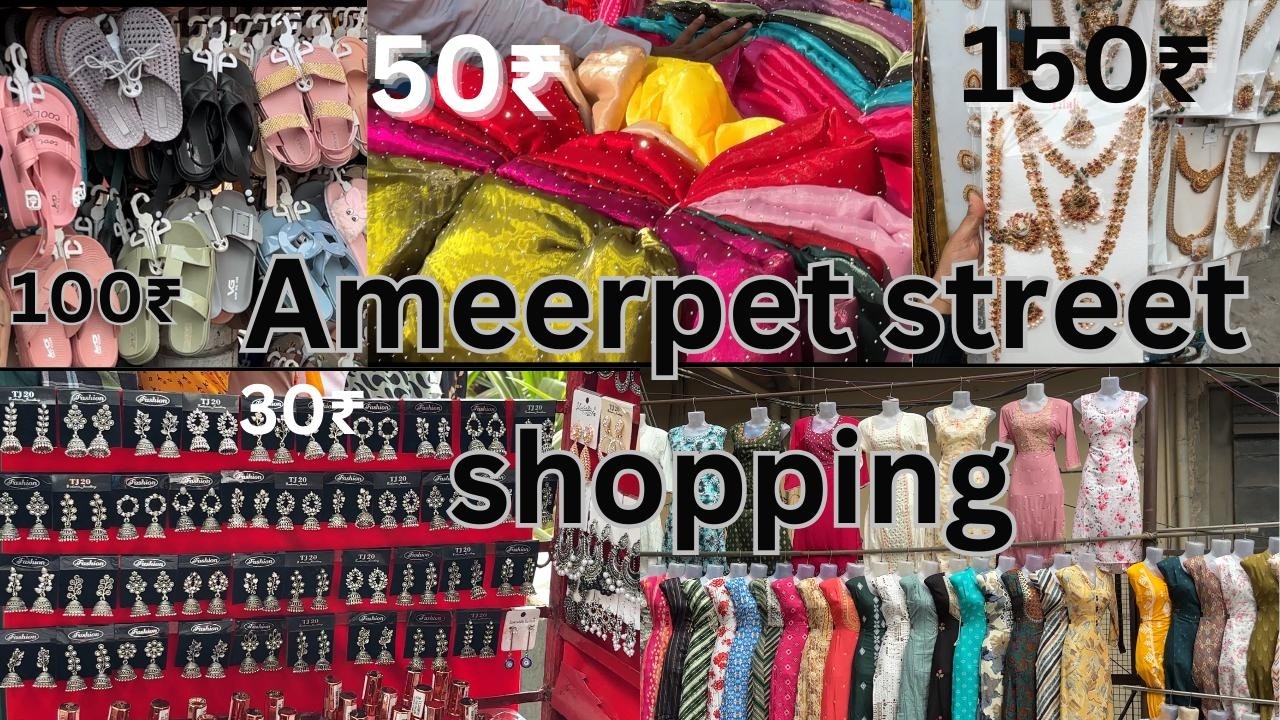 Ameerpet street shopping | Hyderabad cheap street shopping | Hyderabad street shopping
