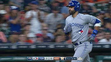 TOR@HOU: Bautista uncorks a two-run homer to left
