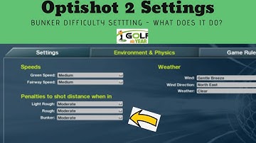 Optishot Settings - Bunker difficulty setting