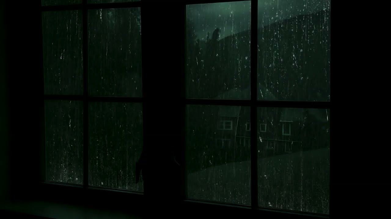 Quiet Norway Night Rain🌲Rolig Regn i Norsk Natt | Cold Minimal Cabin Atmosphere | Fall Asleep Fast