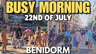 Benidorm - Sunny Levante Beach & Busy Old Town! ☀️┃Hot & Windy Weather