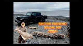 Shore Fishing From My Jeep ! ( Alaska )