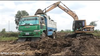 Digger Excavator Cat Digging Loading Dirt Into Dump Truck by TVC Machine 4,489 views 2 years ago 19 minutes
