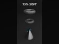 0% vs 100% Softness Ball vs Rings Soft Body Simulation | Blender 3D Soft Body Physics Simulation