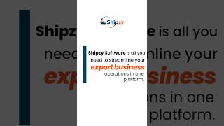 Shipzy Software is all you need to streamline your export business operations in one platform. 🚢🚀