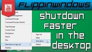 Windows 8.1 | Shutdown Faster from the Desktop