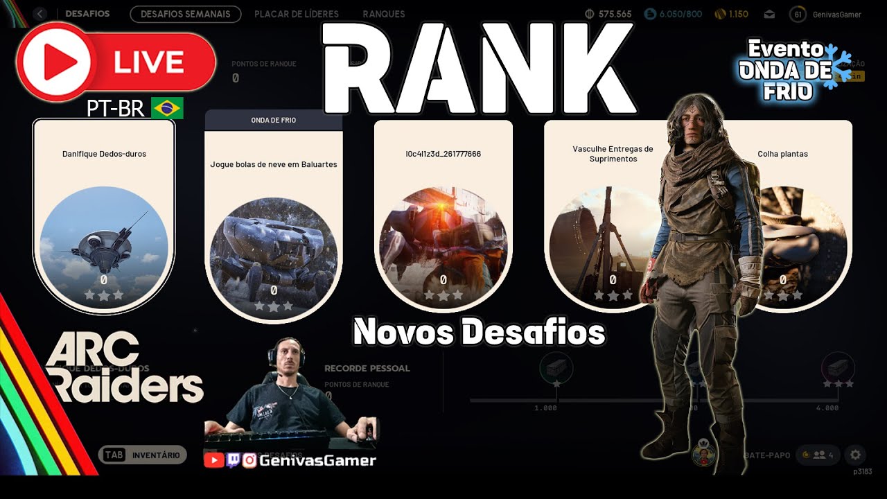 🔴🎮 LIVE [ARC Raiders] - Começando o Rank da Semana | Gameplay PT-BR ...