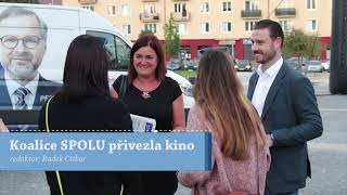 Koalice SPOLU přivezla do Příbrami letní kino