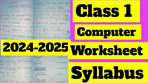 Class 1 Computer Worksheet|Computer Worksheet for Class 1|Class 1 Computer Syllabus 2024-2025