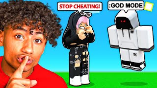 I Used CREATIVE MODE To CHEAT And She Started CRYING.. (Roblox Bedwars)