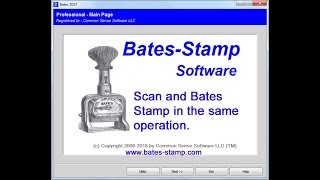 How To Scan and Bates Stamp in single operation.