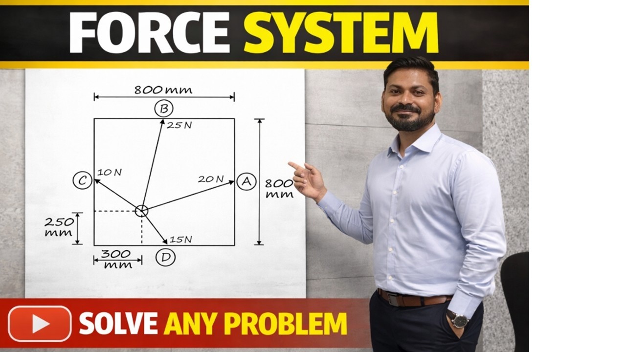 Solving Concurrent Force Systems problem 8 | Engineering Mechanics ...
