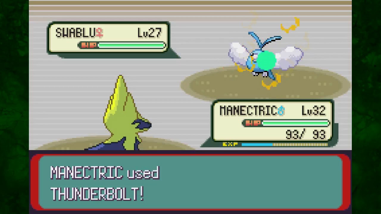 Pokemon Emerald Thunderbolt Sfx Glitch - YouTube