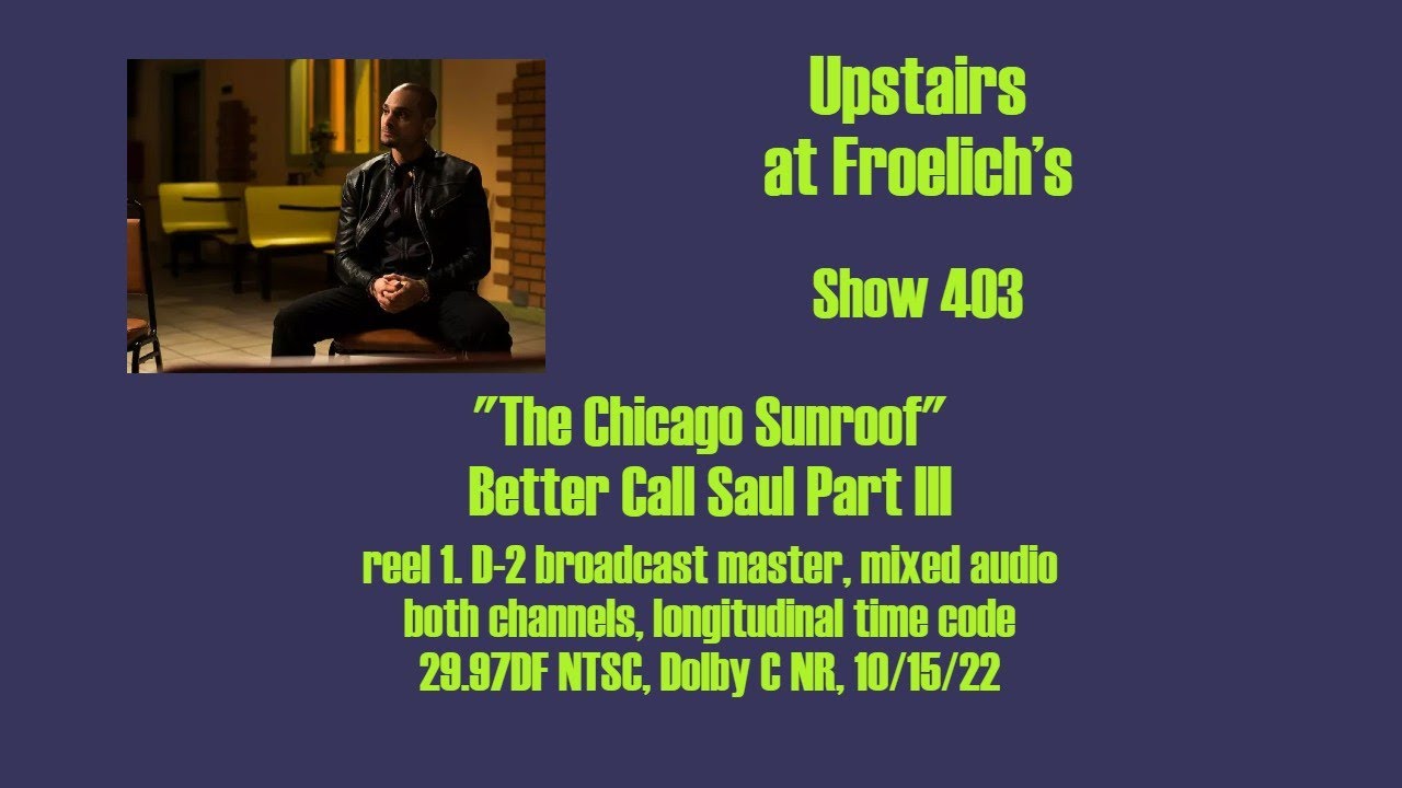 "The Chicago Sunroof" Upstairs at Froelich's Show 403 YouTube